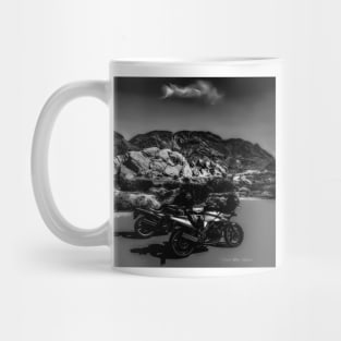 Desert Riders - Black and White Mug